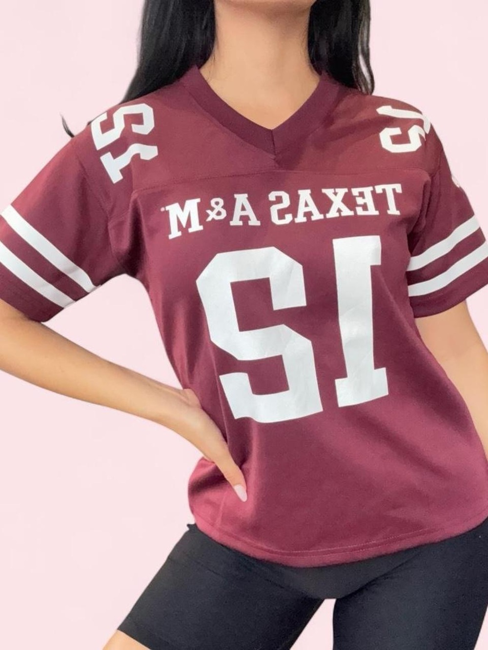 Texas A&M Maroon Athletic Jersey — Women's Short Sleeve Top